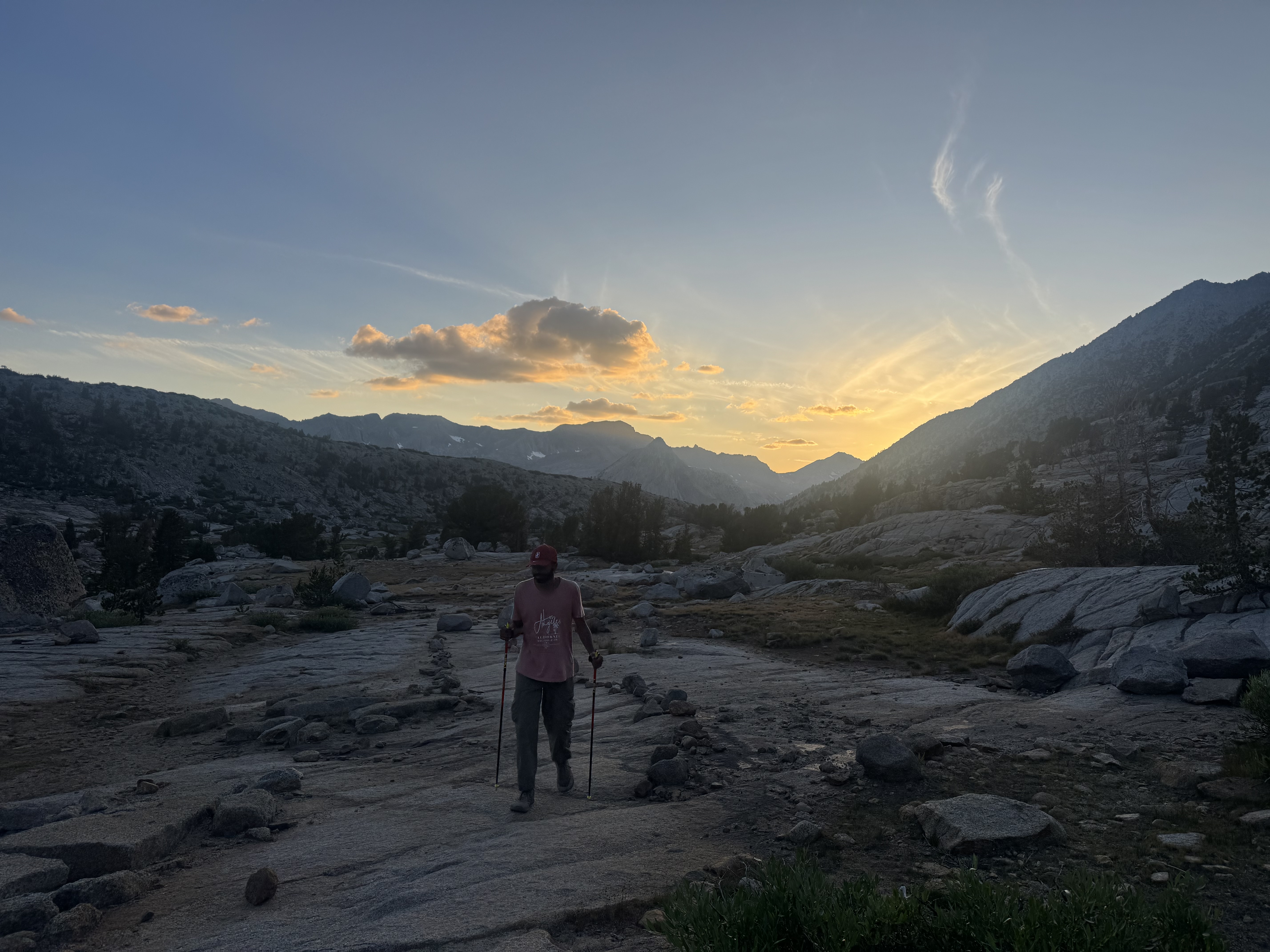 The setting sun over the eastern Sierra