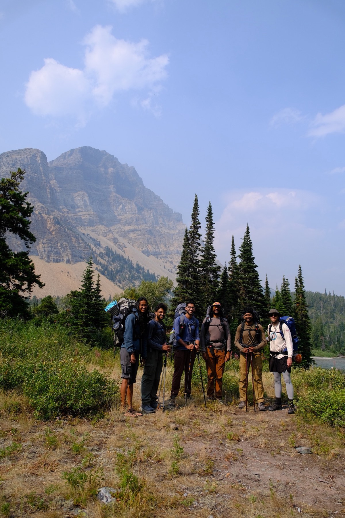The group at Mokowanis Creek
