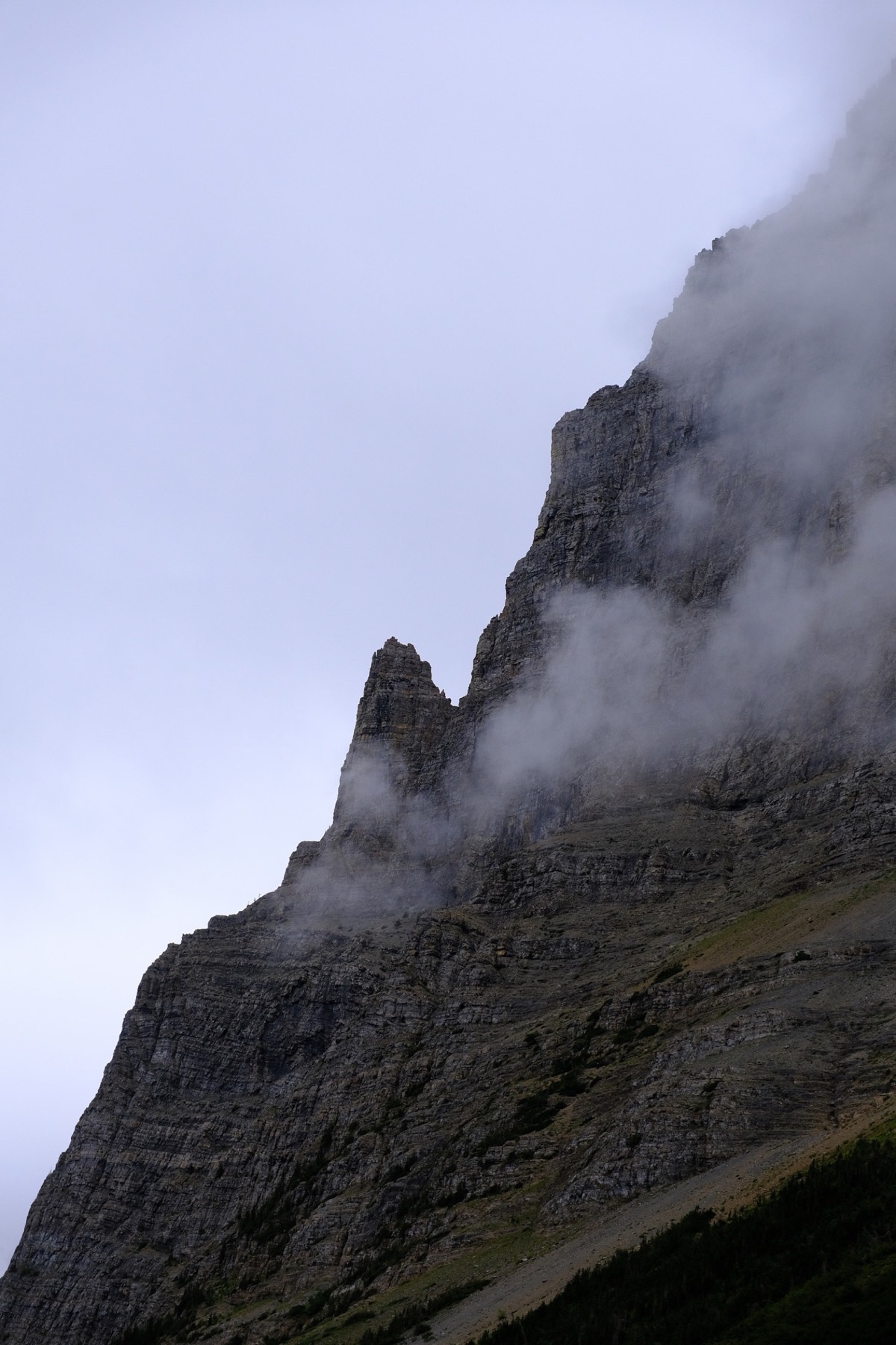 Mountains under heavy cloud