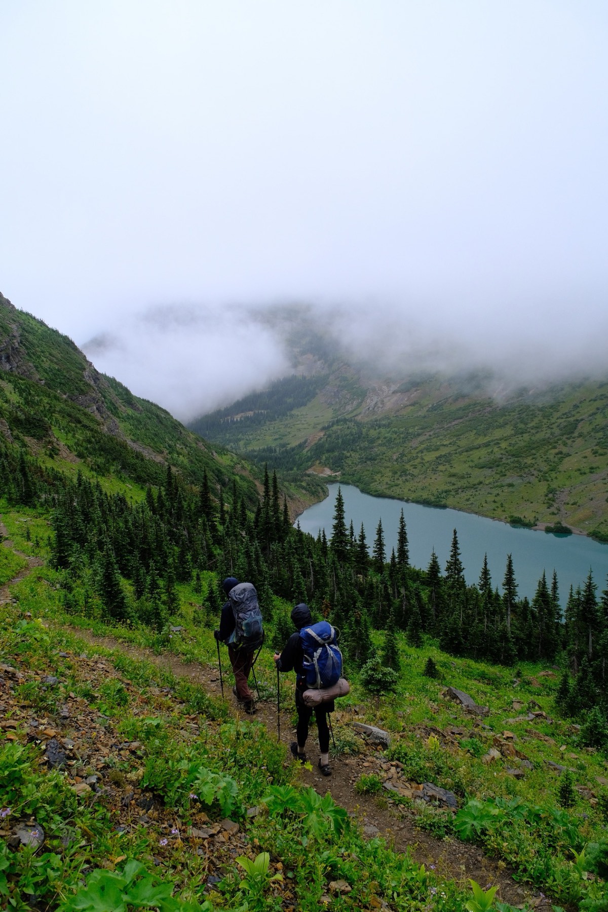 An overlook on the way back down